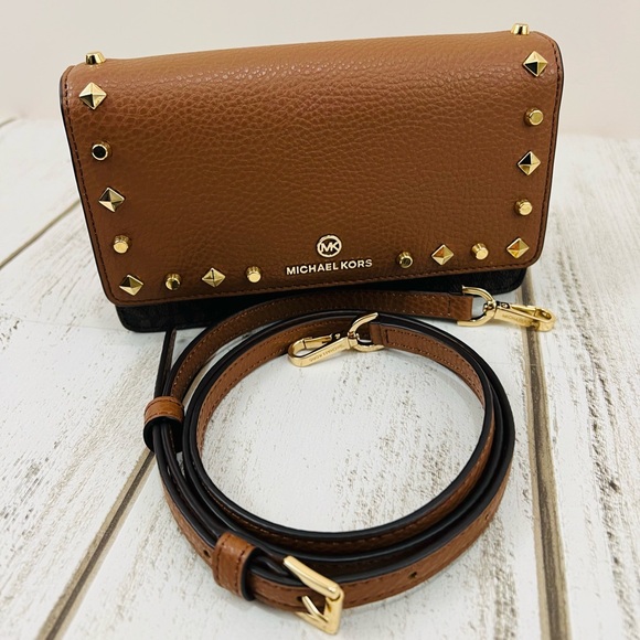 Michael Kors Signature Logo Small Phone Crossbody Bag Wallet - Picture 3 of 13